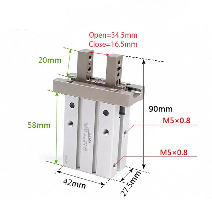 Airtac  HFKL Series: Pneumatic Finger  - HFKL20
