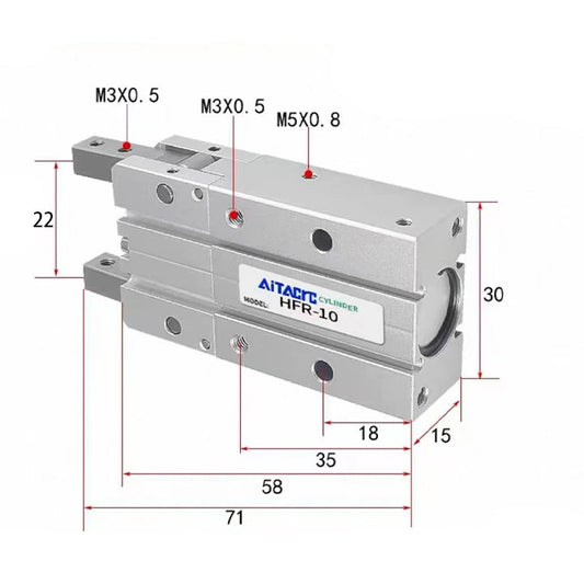 Airtac  HFR series: open and close type pneumatic finger  - HFR10