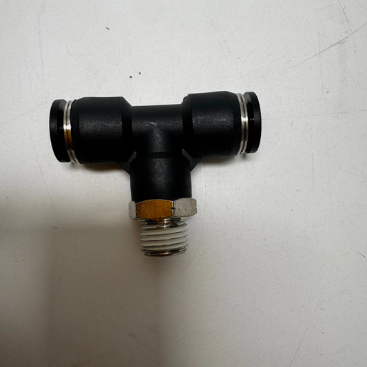 Airtac NPEB: Push to Connect Fitting. Male Branch Tee - NPEB3/8-1/4 (MOQ 10 pcs.)