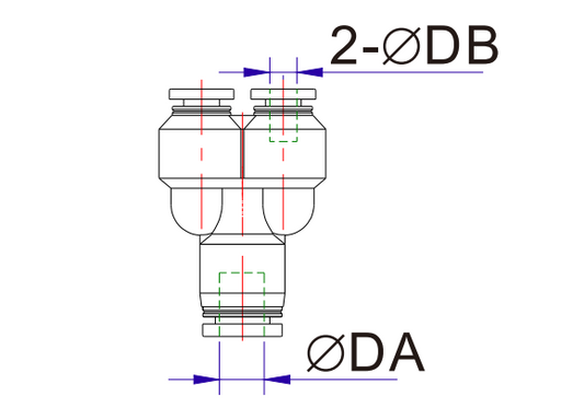 Airtac SUS316: Push to Connect Fitting, Male Connector - X-S6-NPYW1/2-3/8 (MOQ 10 pcs)
