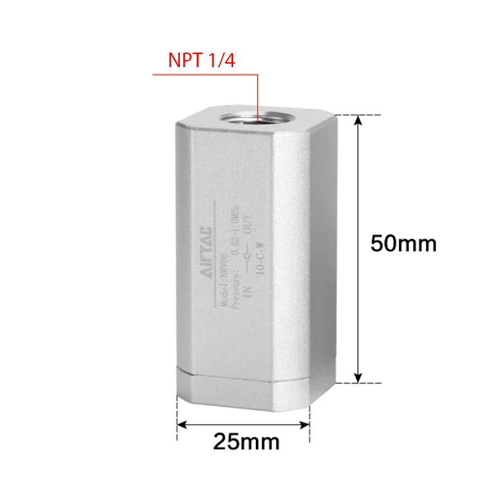Airtac NRV-08: Non-Return Valve - NRV08T