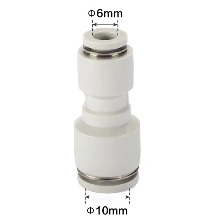 Airtac PG: Push Lock Fitting. Different Diameter Straight - PG10-6