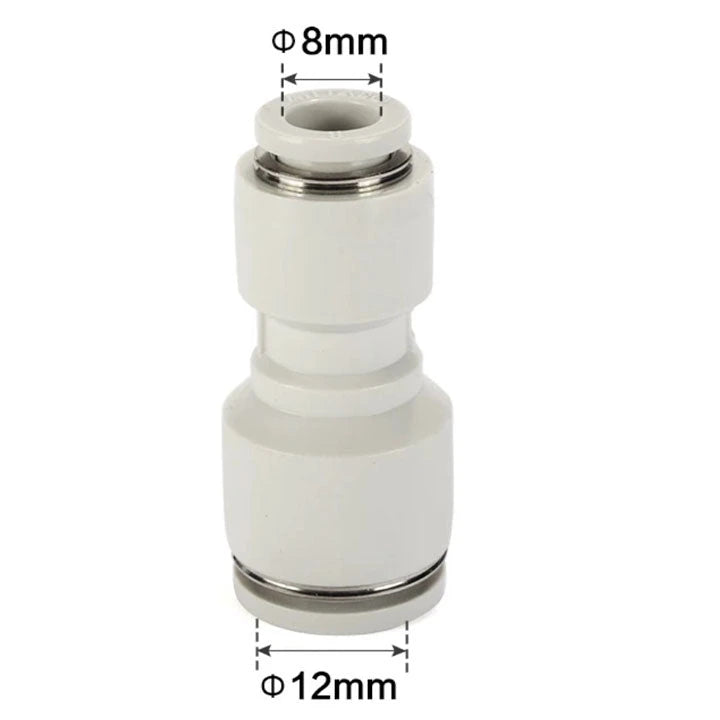 Airtac PG: Push Lock Fitting. Different Diameter Straight - PG12-8