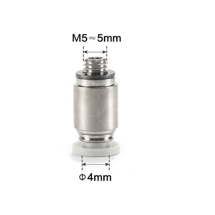 Airtac POC: Push Lock Fitting. Male Connector Rounded - POC4M5D