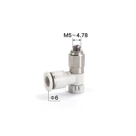 Airtac: Stainless Steel Push-Lock Type Flow Control Valve - PTL6M5A-MS