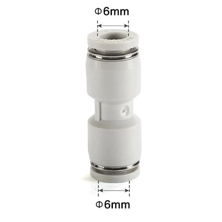 Airtac PU: Push Lock Fitting. Straight Union - PU6D