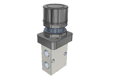 Pneumatic Mechanical Valve Airtac S3PF-06 Manual Valve, 3 Way - S3PF06BG