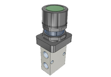 Pneumatic Mechanical Valve Airtac S3PF-08: Manual Valve, 3 Way - S3PF08GT