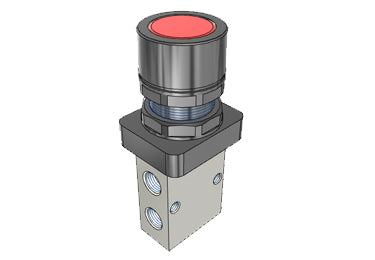 Pneumatic Mechanical Valve Airtac S3PF-M5: Manual Valve, 3 Way - S3PFM5R