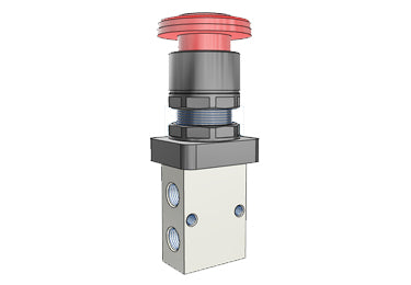 Pneumatic Mechanical Valve Airtac S3PL-06: Manual Valve, 3 Way - S3PL06T