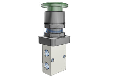 Pneumatic Mechanical Valve Airtac S3PM-08: Manual Valve, 3 Way - S3PM08GG