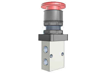Pneumatic Mechanical Valve Airtac S3PM-M5: Manual Valve, 3 Way - S3PMM5R
