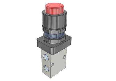 Pneumatic Mechanical Valve Airtac S3PP-08: Manual Valve, 3 Way - S3PP08RT
