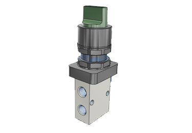 Pneumatic Mechanical Valve Airtac S3HS-M5: Manual Valve, 3 Way - S3HSM5G