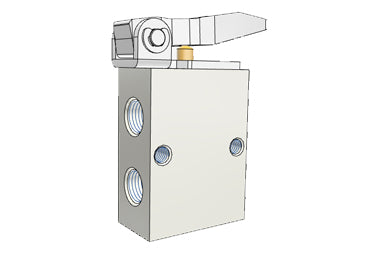 Pneumatic Mechanical Valve Airtac S3D-08: Manual Valve, 3 Way - S3D08T