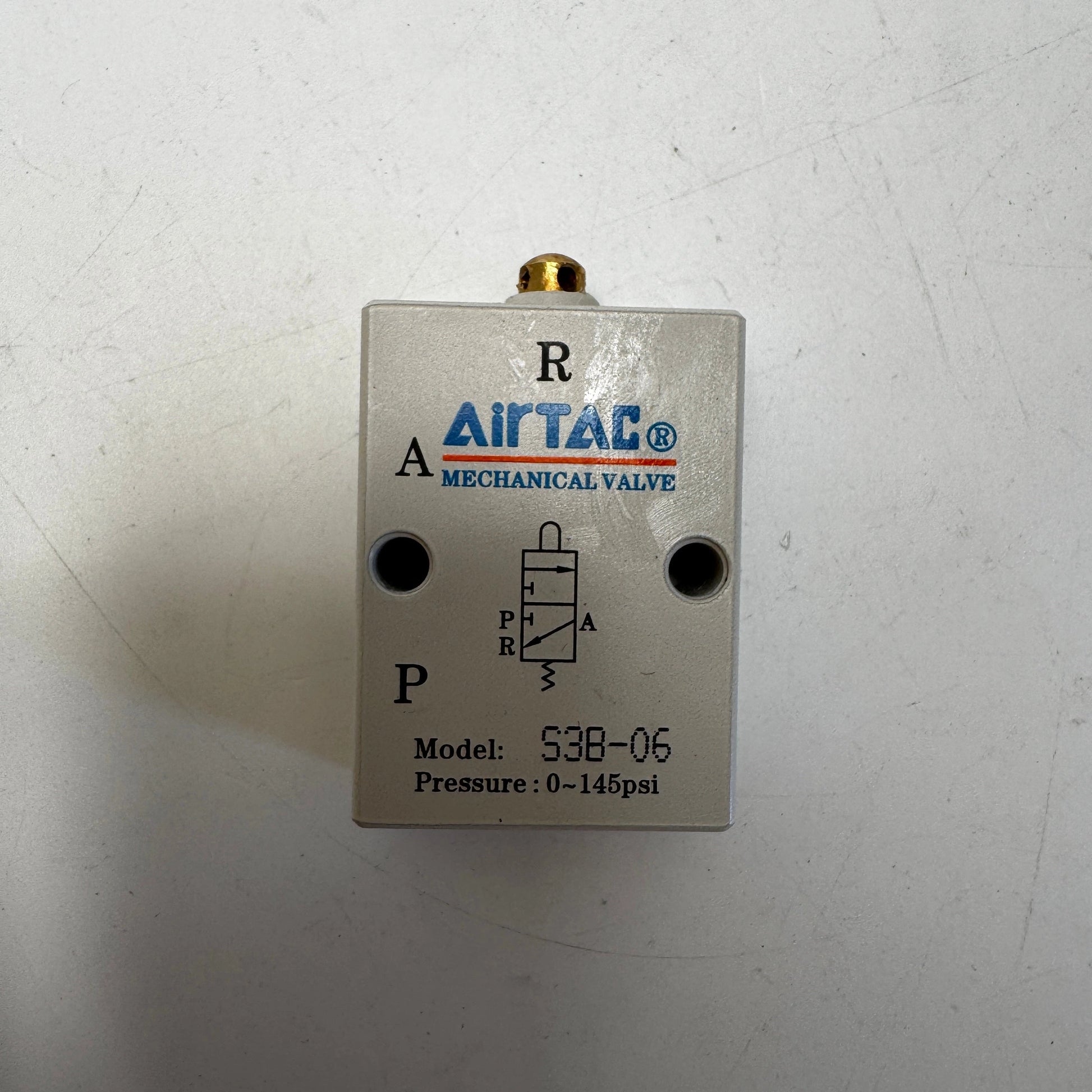 Airtac S3B-06: Manual Valve. 3 Way - S3B06T