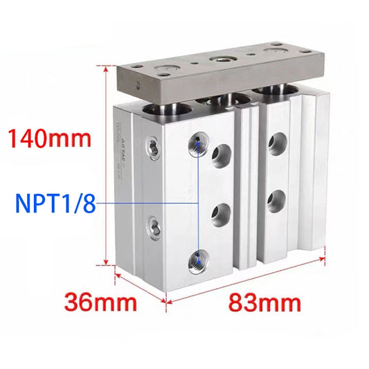 Airtac  TCL,TCM Series: Compound Type Three Axis Cylinder  - TCL20X60ST