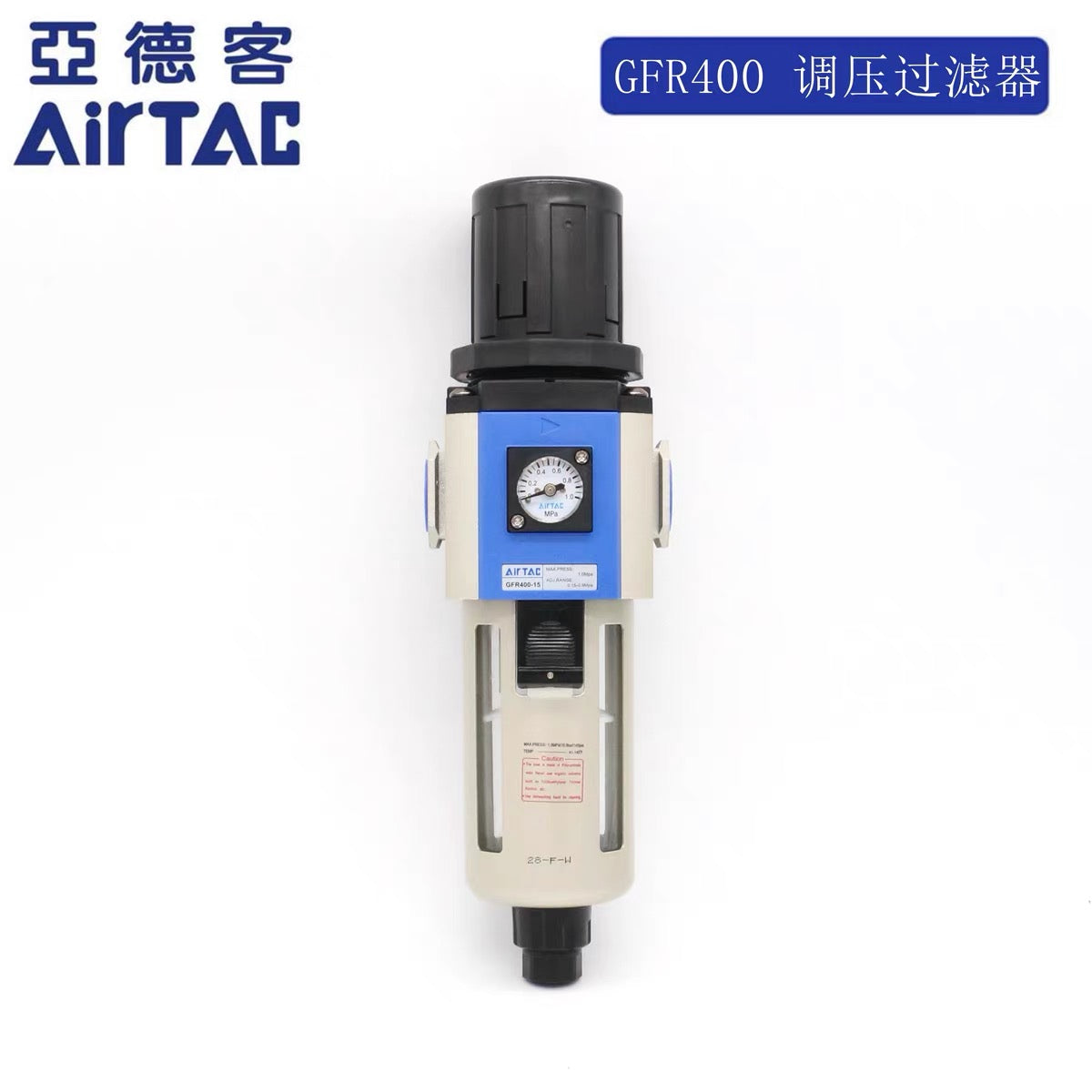 AirTAC GFR400-15-A-F1 Filter Regulator (1/2", Automatic Drain, Square Gauge)